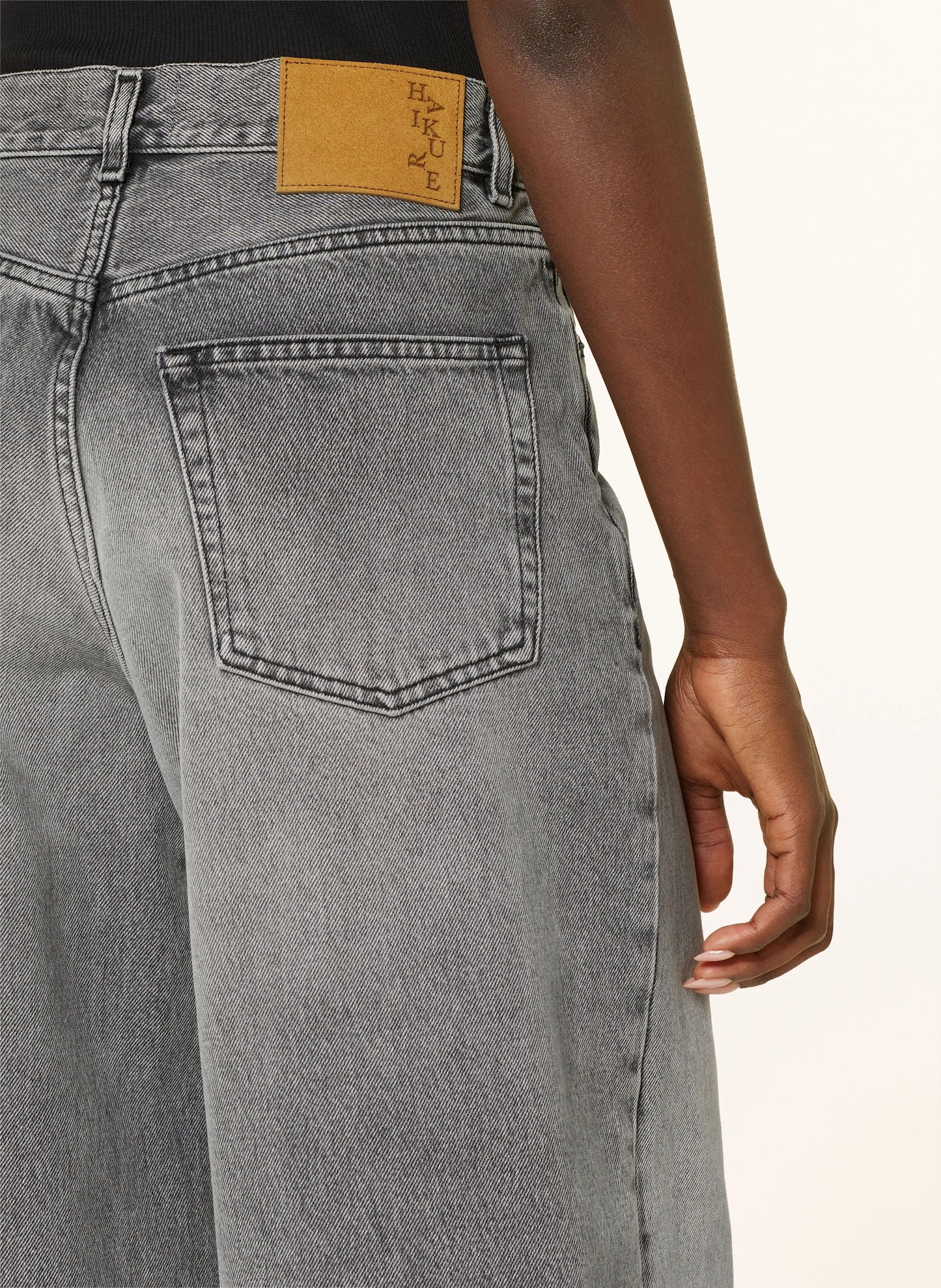 HAIKURE DENIM BETHANY WIDE LEG FLANEL GREY