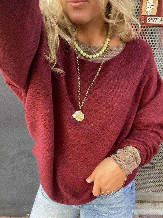 AMERICAN VINTAGE DAMSVILLE SWEATER CHERRY MARBLED