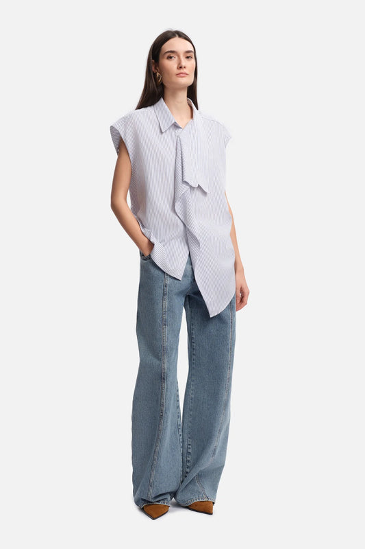 MARGAUX LÖNNBERG SWANN CHEMISE BLUE STRIPES