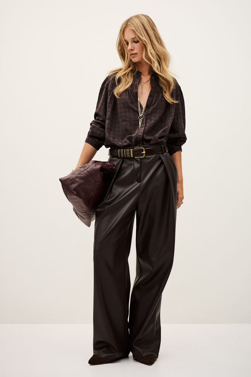 BA&SH MELODY BLOUSE - BROWN
