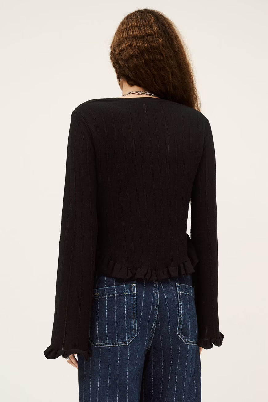 BA&SH VITIS GILET - BLACK