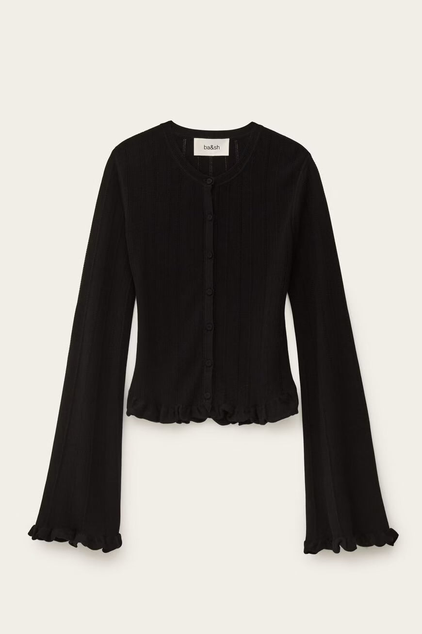 BA&SH VITIS GILET - BLACK