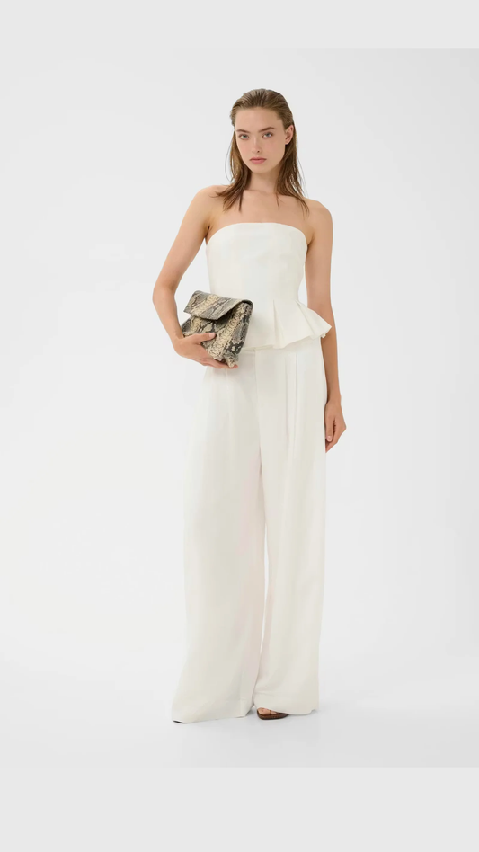 GESTUZ RIAVA PANTS BRIGHT WHITE