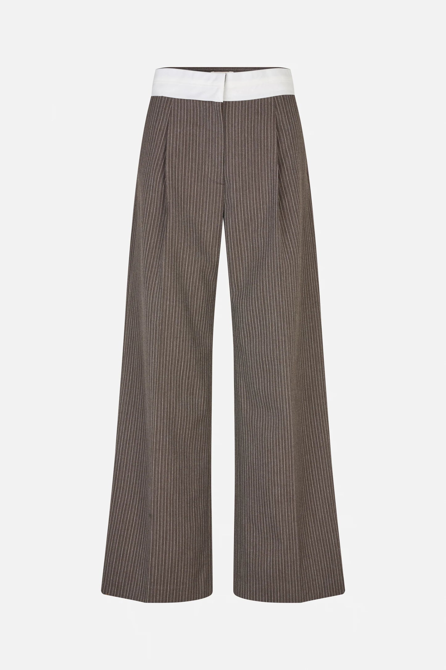 BAUM UND PFERDGARTEN NEYAT PANTS - DARK BROWN PINSTRIPE