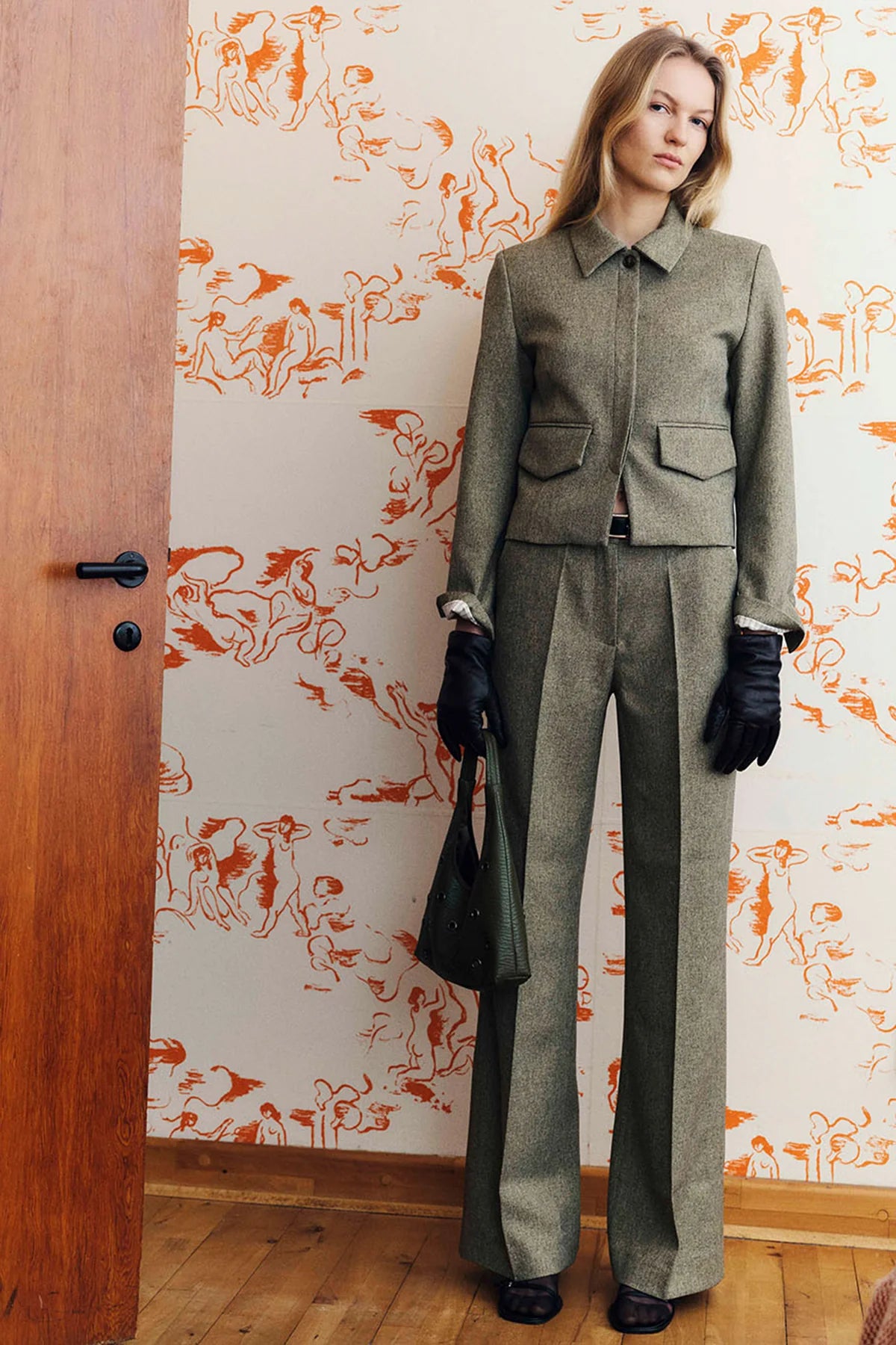 BAUM UND PFERDGARTEN NILE TROUSERS STRAW YELLOW TWEED