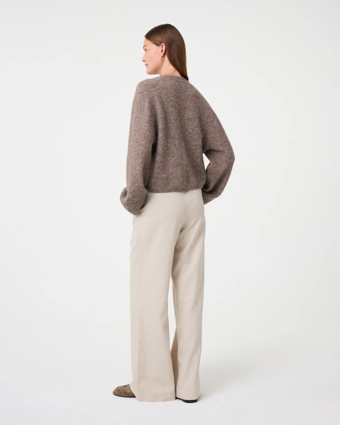 KNIT-TED ARIEL CARDIGAN WALNUT