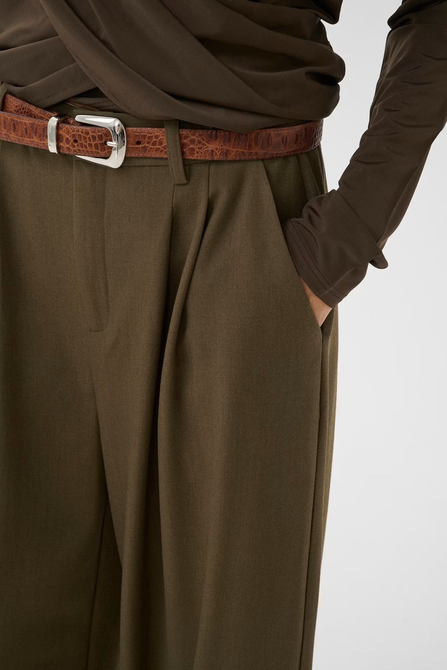 GESTUZ STACY PANTS SLATE BLACK MELANGE