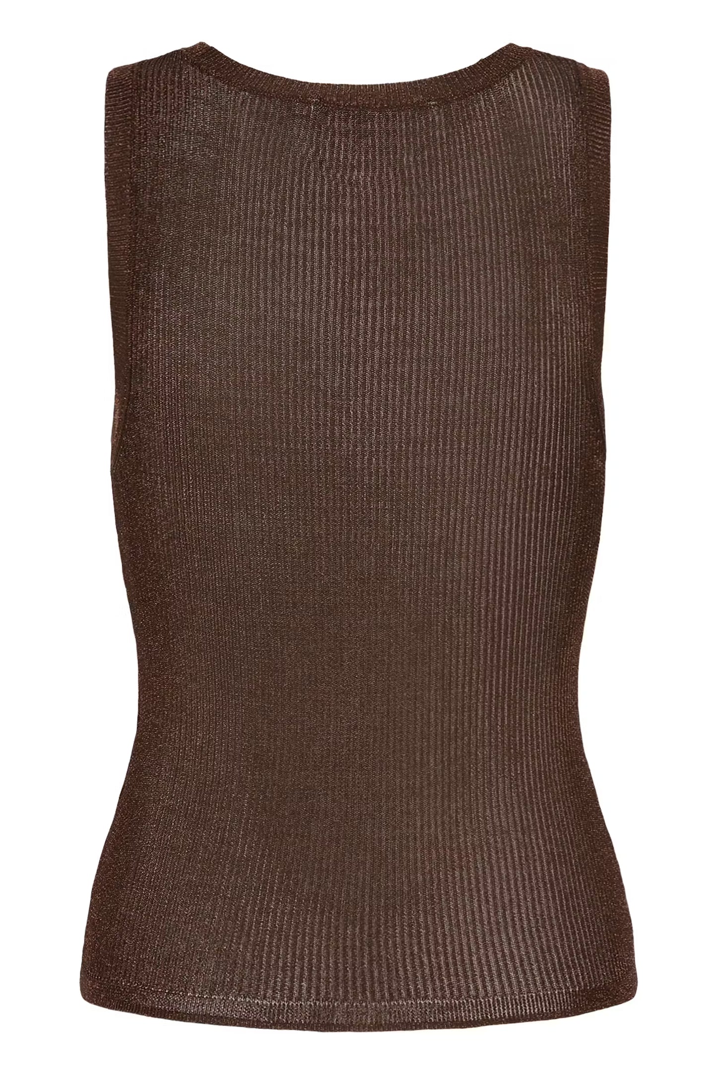 GESTUZ SILVI TOP DEEP BROWN METALLIC