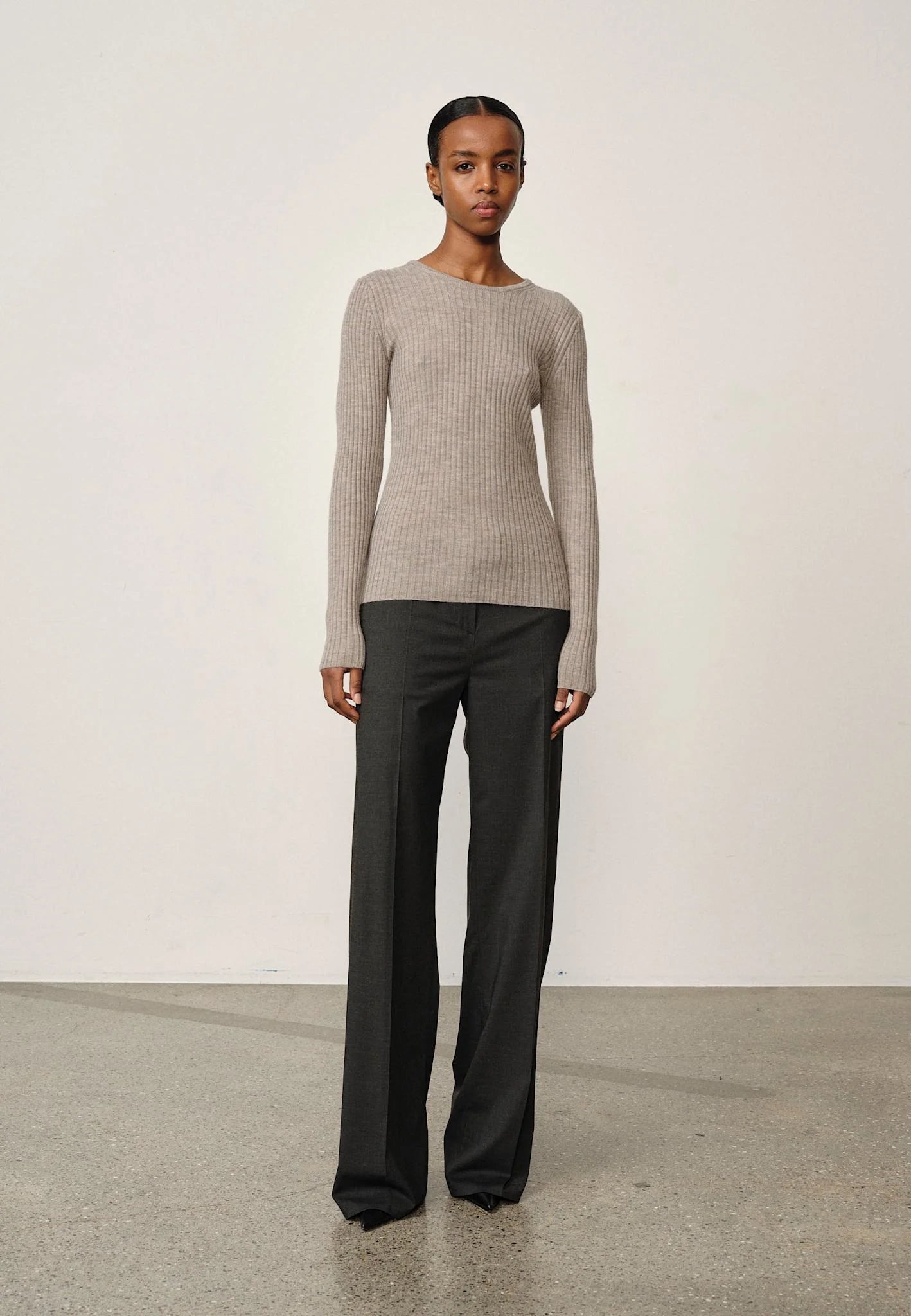 HERSKIND CAMB KNIT BLOUSE LIGHT TAUPE
