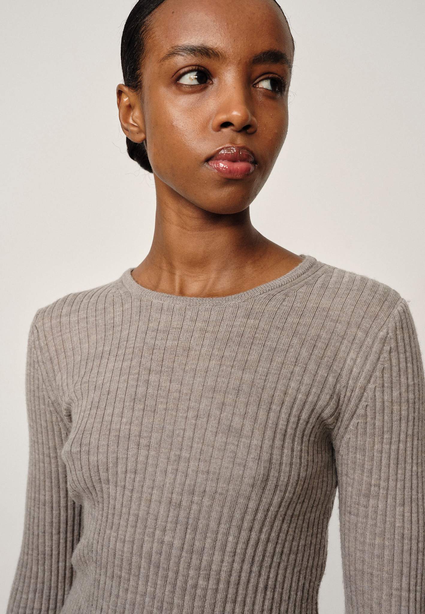 HERSKIND CAMB KNIT BLOUSE LIGHT TAUPE