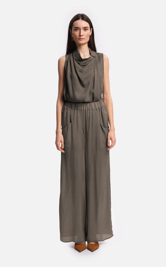 MARGAUX LÖNNBERG NED PANTALON KAKI STRIPES