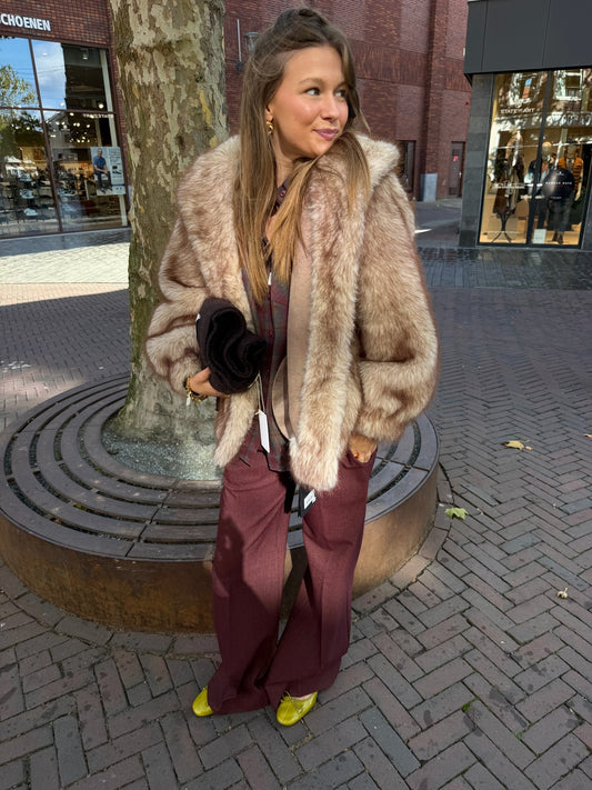 STUDIO AR BY ARMA HAILEY LONG FAUX MINK - BEIGE