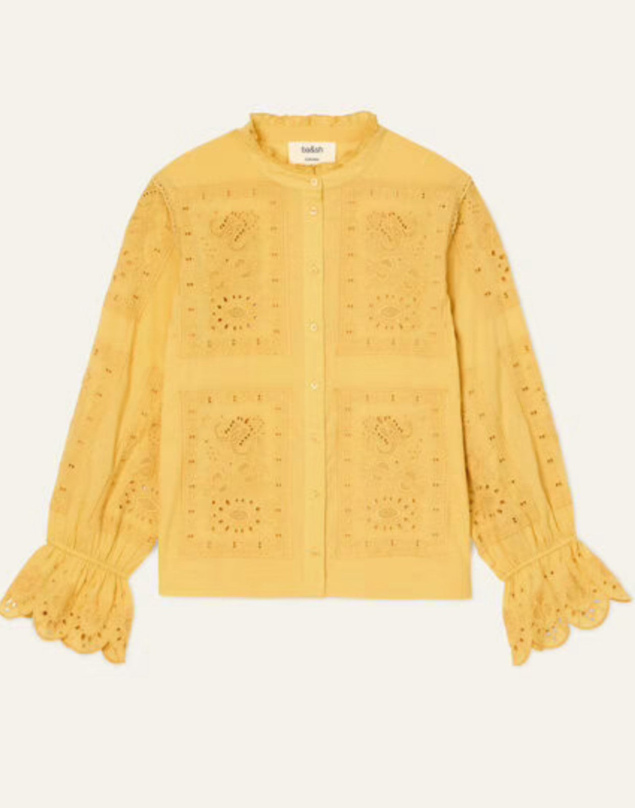 BA&SH SORAYA-JAUNE BLOUSE