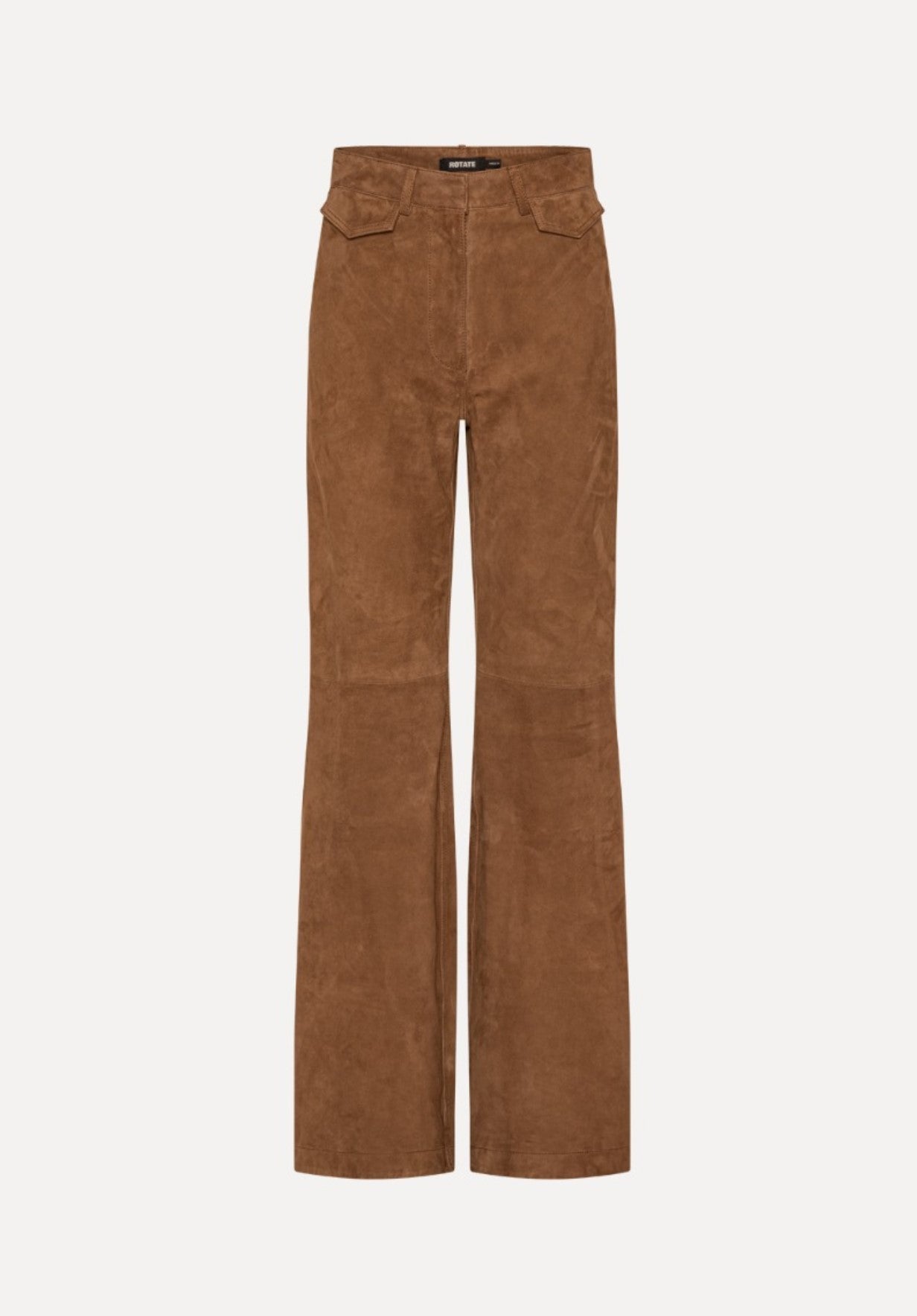 ROTATE SUEDE HIGHWAISTED PANTS- BISON