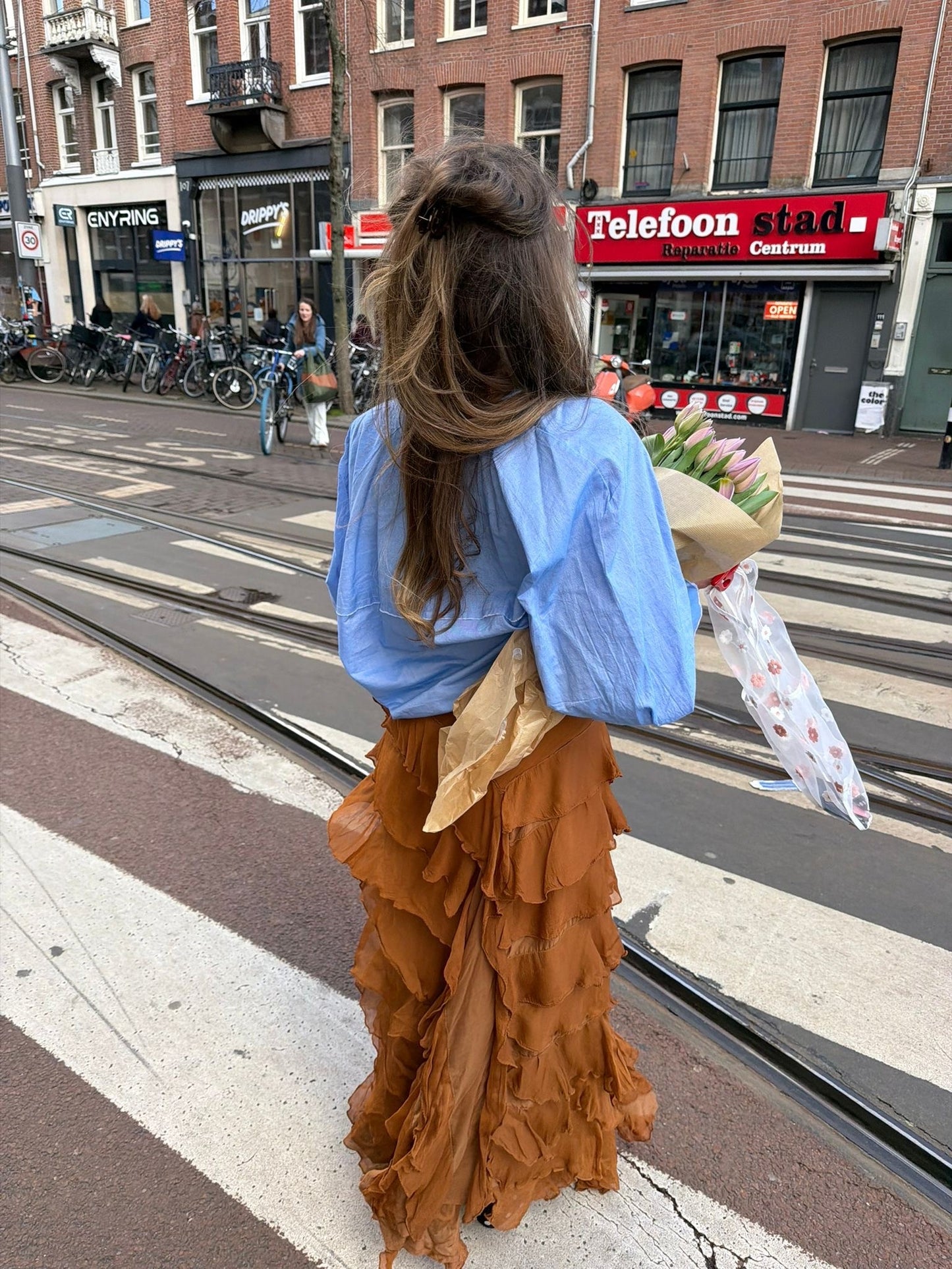 MES DESMOISELLES CHERRY SKIRT - COGNAC