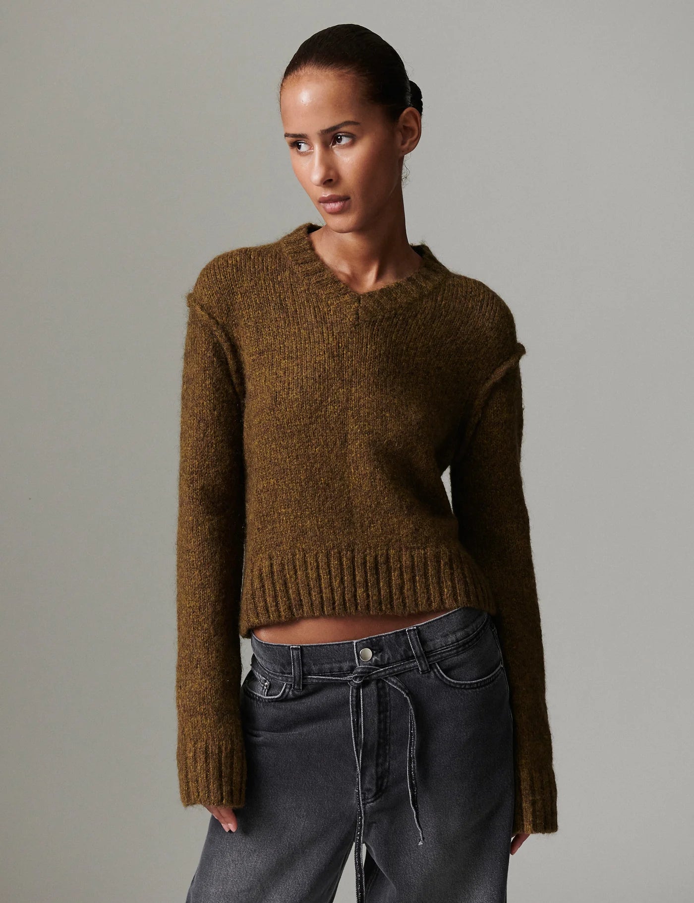 DAY BIRGET ET MIKKELSEN FLORENT SWEATER - CAPERS MELANGE