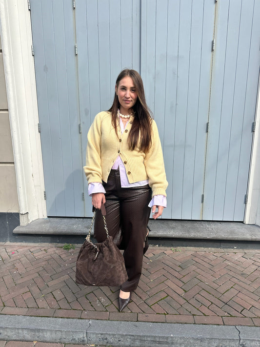 GUEST IN RESIDENCE - SCULPTED CARDIGAN - BUTTER