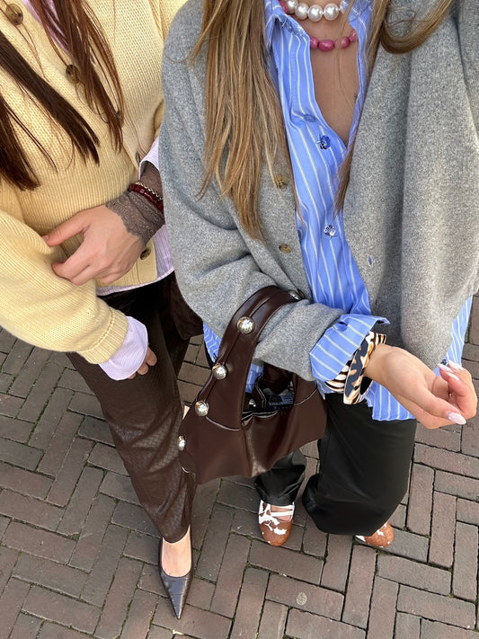 GUEST IN RESIDENCE COLLEGIATE CARDIGAN - GREY