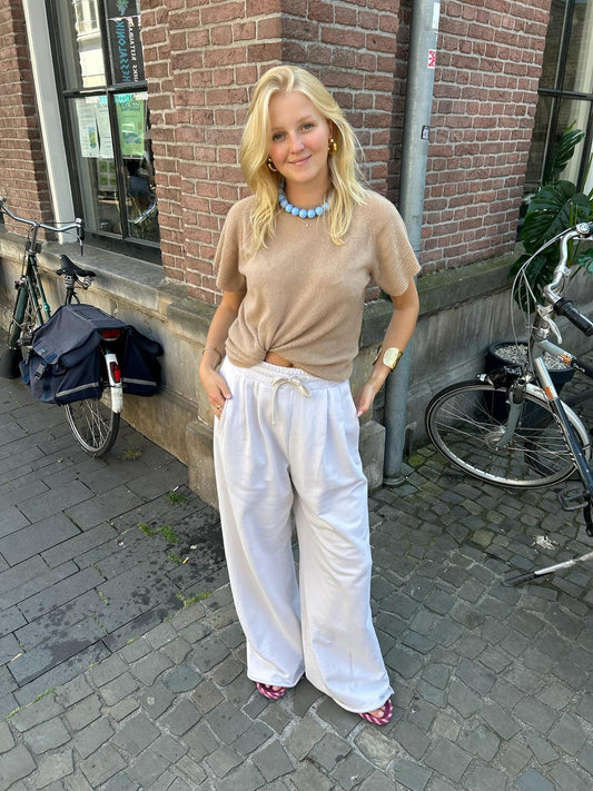 RABENS SALONER ESME AIRY T SHIRT - SAND