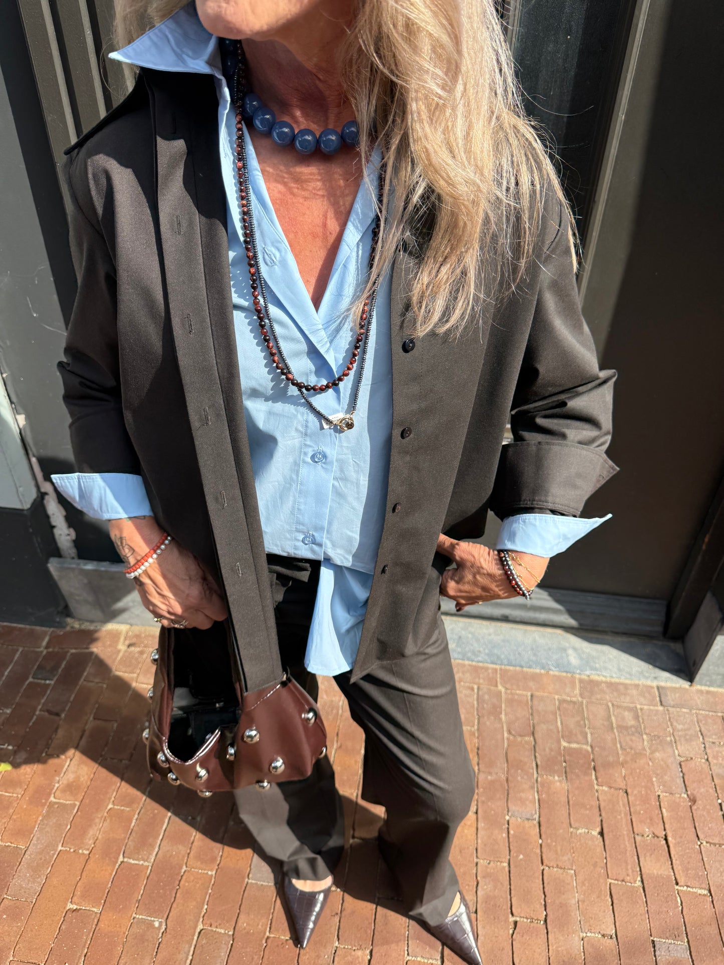 DAY BIRGER ET MIKKELSEN POPLINA BLOUSE CHAMBRAY BLUE