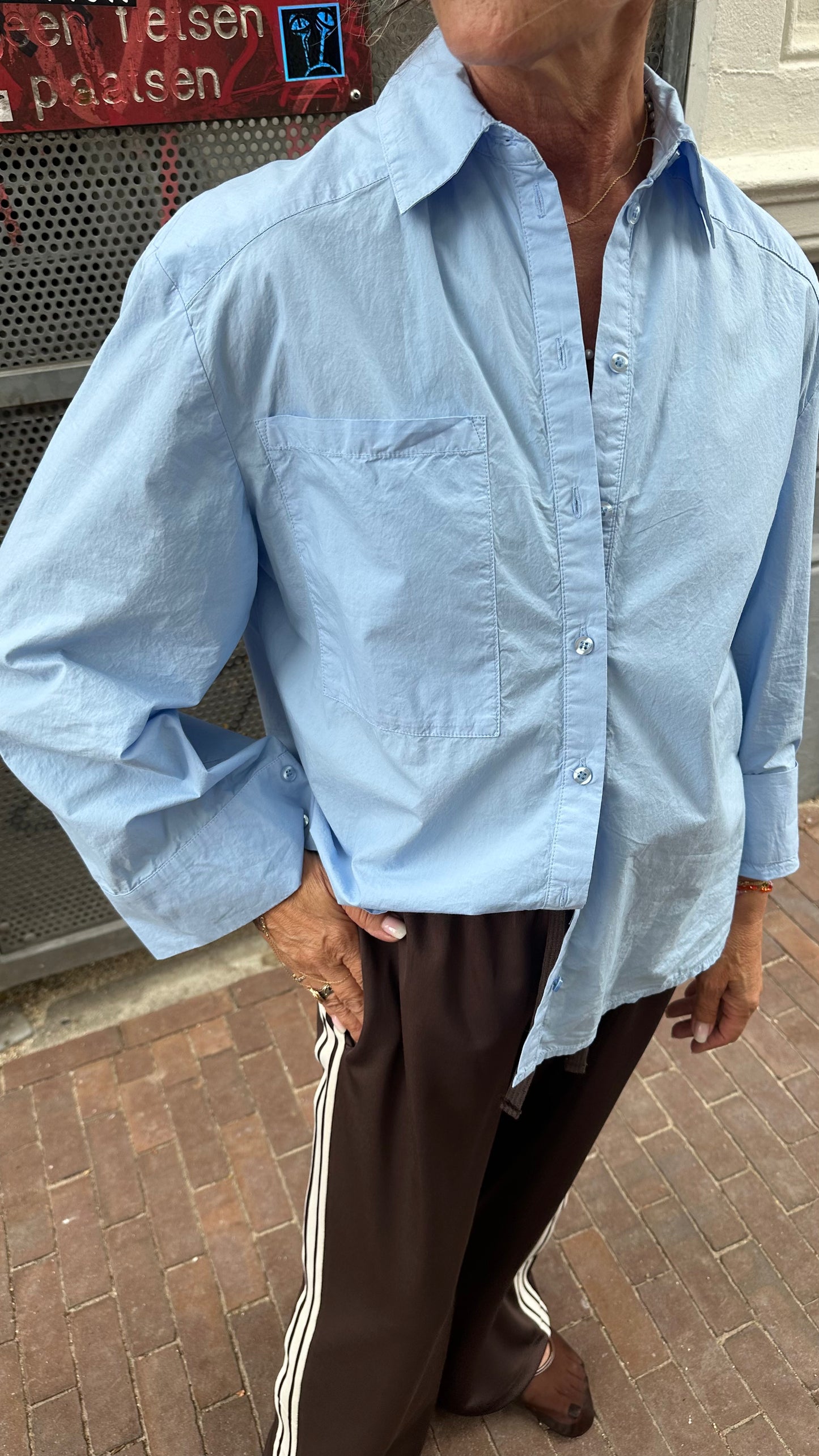 BA&SH ADAM BLOUSE - BLUE