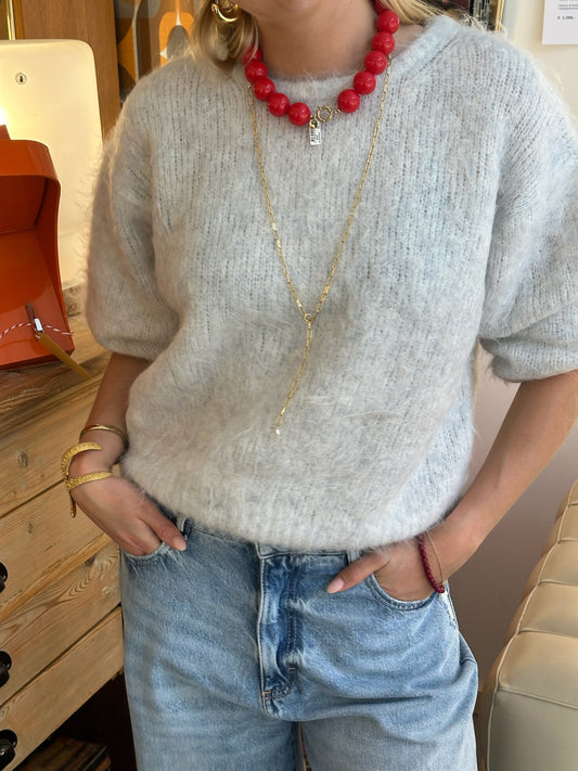 AMERICAN VINTAGE NIBY SWEATER - POLAR MELANGE