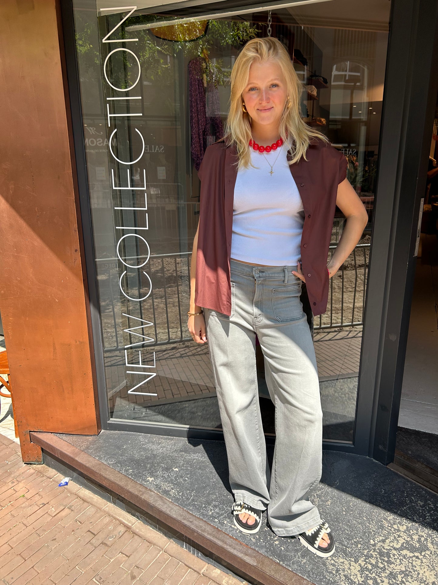 MOTHER JEANS - HUSTSLER ROLLER PATCH SNEAK - NOTED