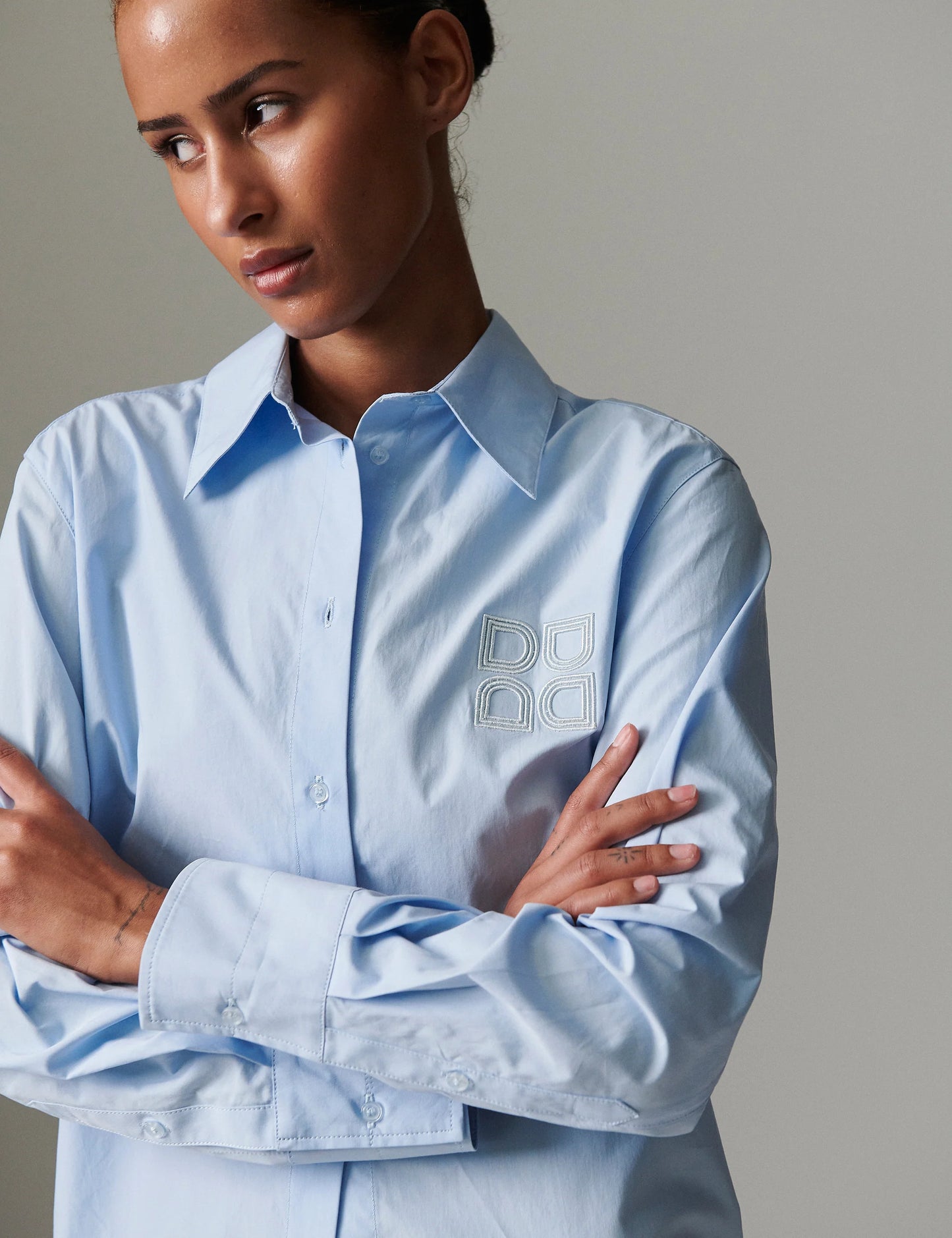 DAY BIRGER ET MIKKELSEN POPLINA BLOUSE CHAMBRAY BLUE