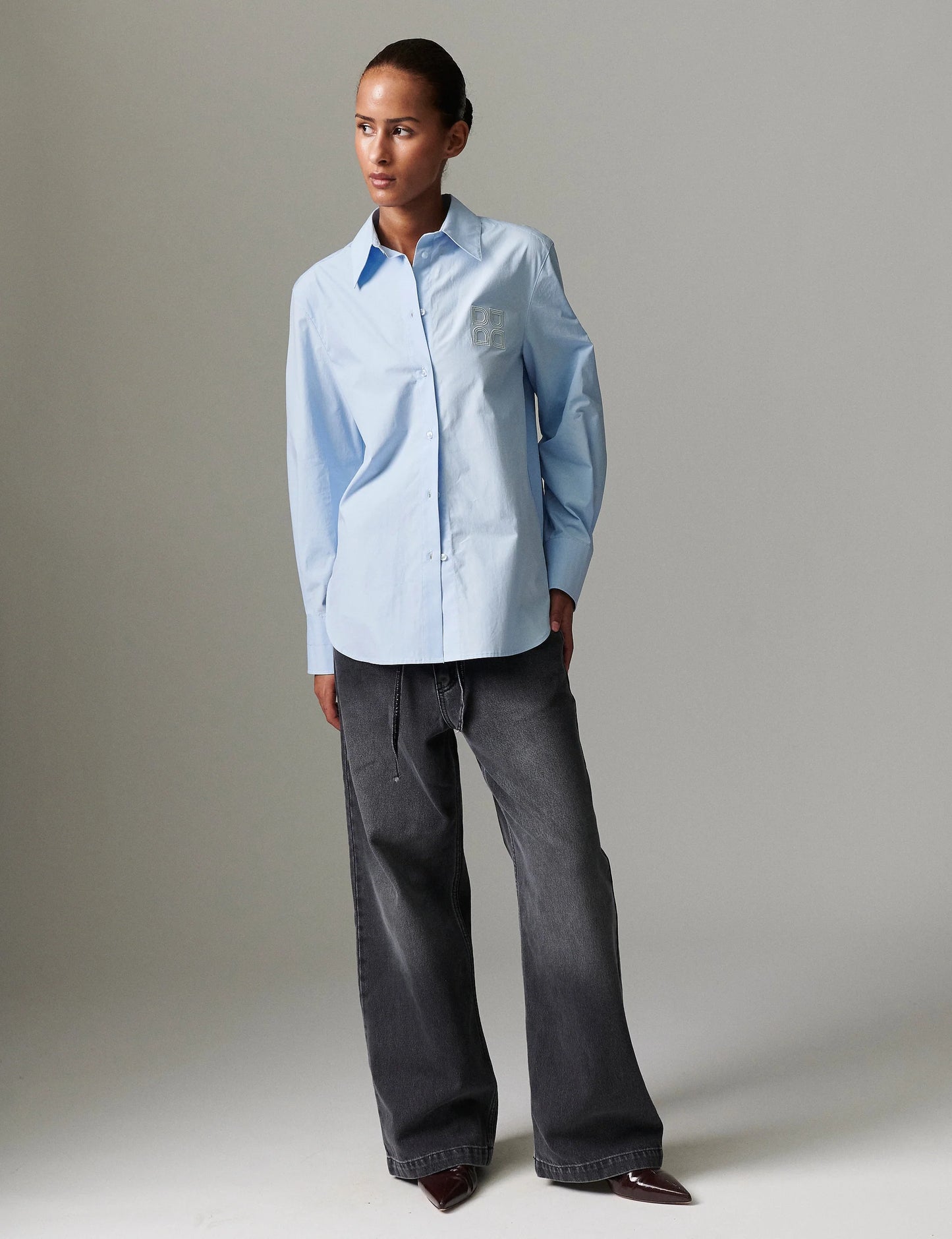 DAY BIRGER ET MIKKELSEN - POPLINA BLOUSE - CHAMBRAY BLUE