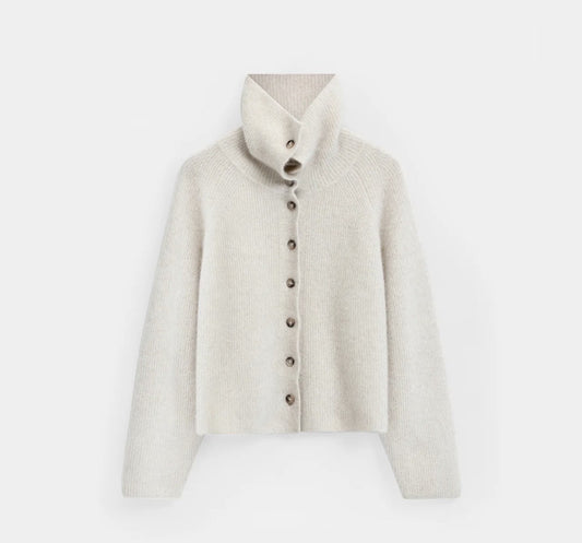 KNITTED MILO VEST - GREIGE