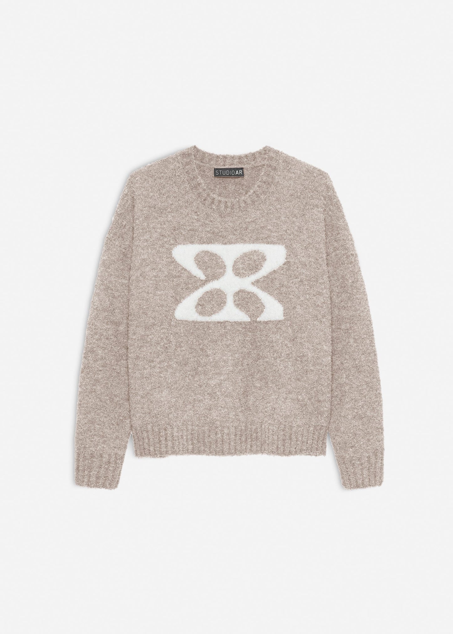 STUDIO AR KIRSTEN BOUCLE KNIT CAMEL MELANGE