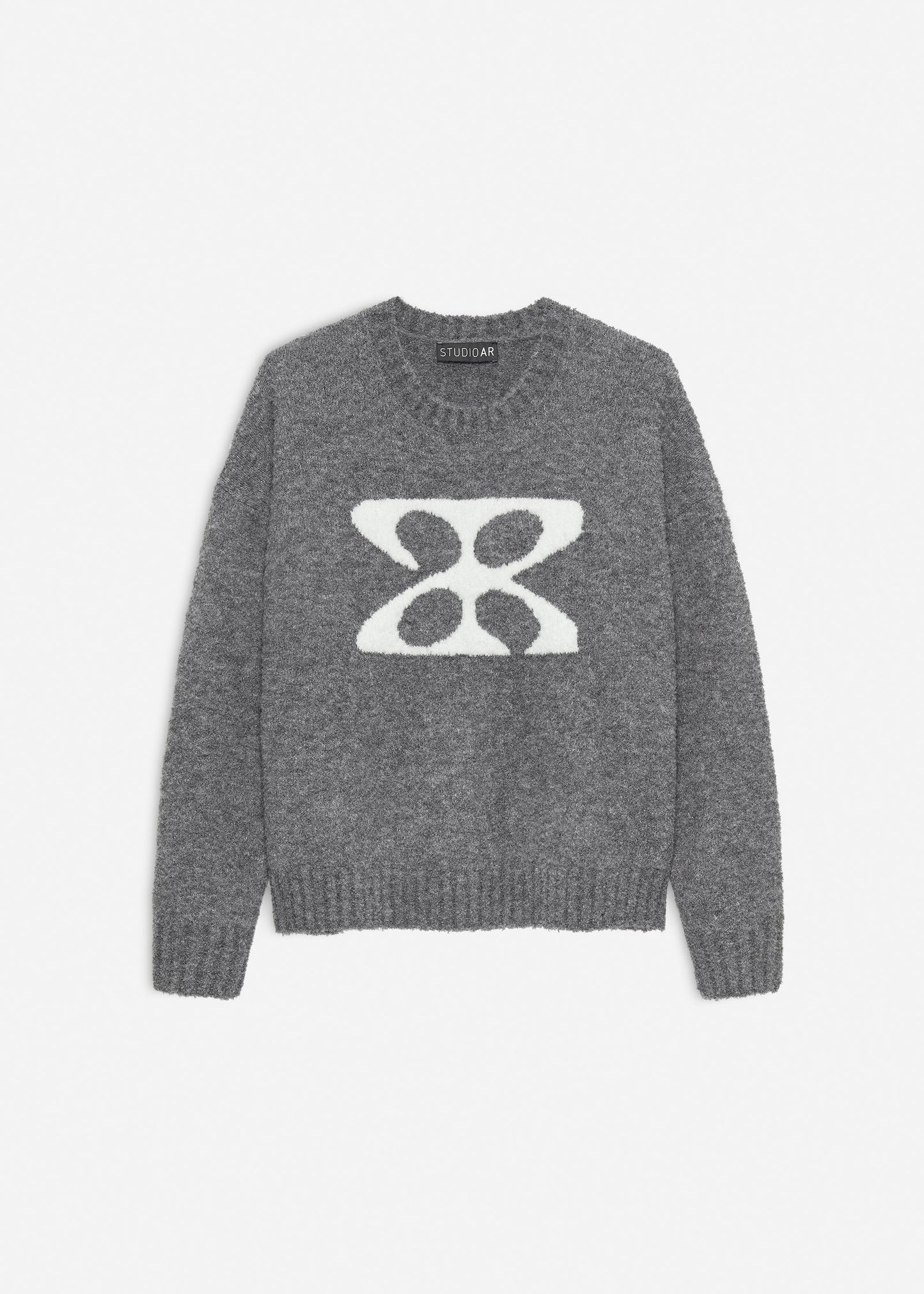 STUDIO AR KIRSTEN BOUCLE KNIT RAVEN MELANGE