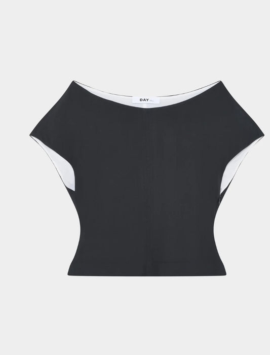DAY ET BIRGER MIKKELSEN LESTER - BLOUSE - MATTE CREPE- EBONY