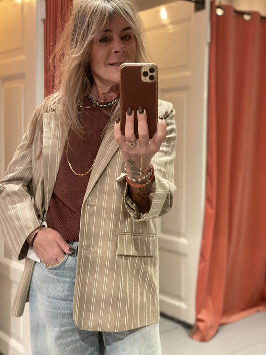 DAY ET BIRGER DORIS BLAZER - LINEN TREADS -TREE HOUSE