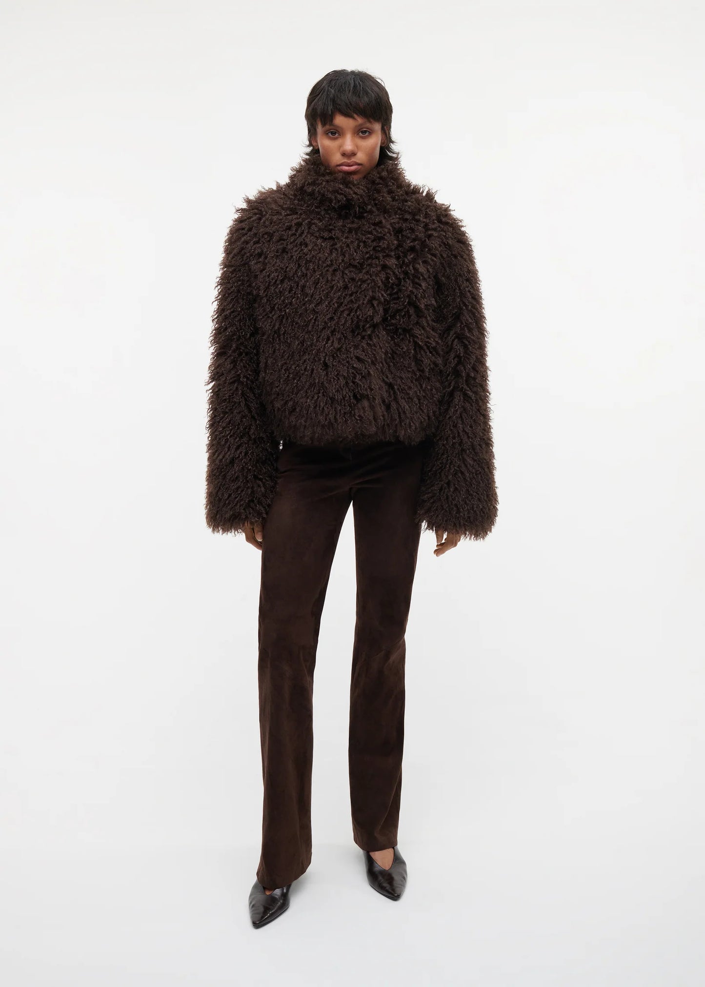 STUDIO AR MILLIE FAUX FUR JACKET MORRO