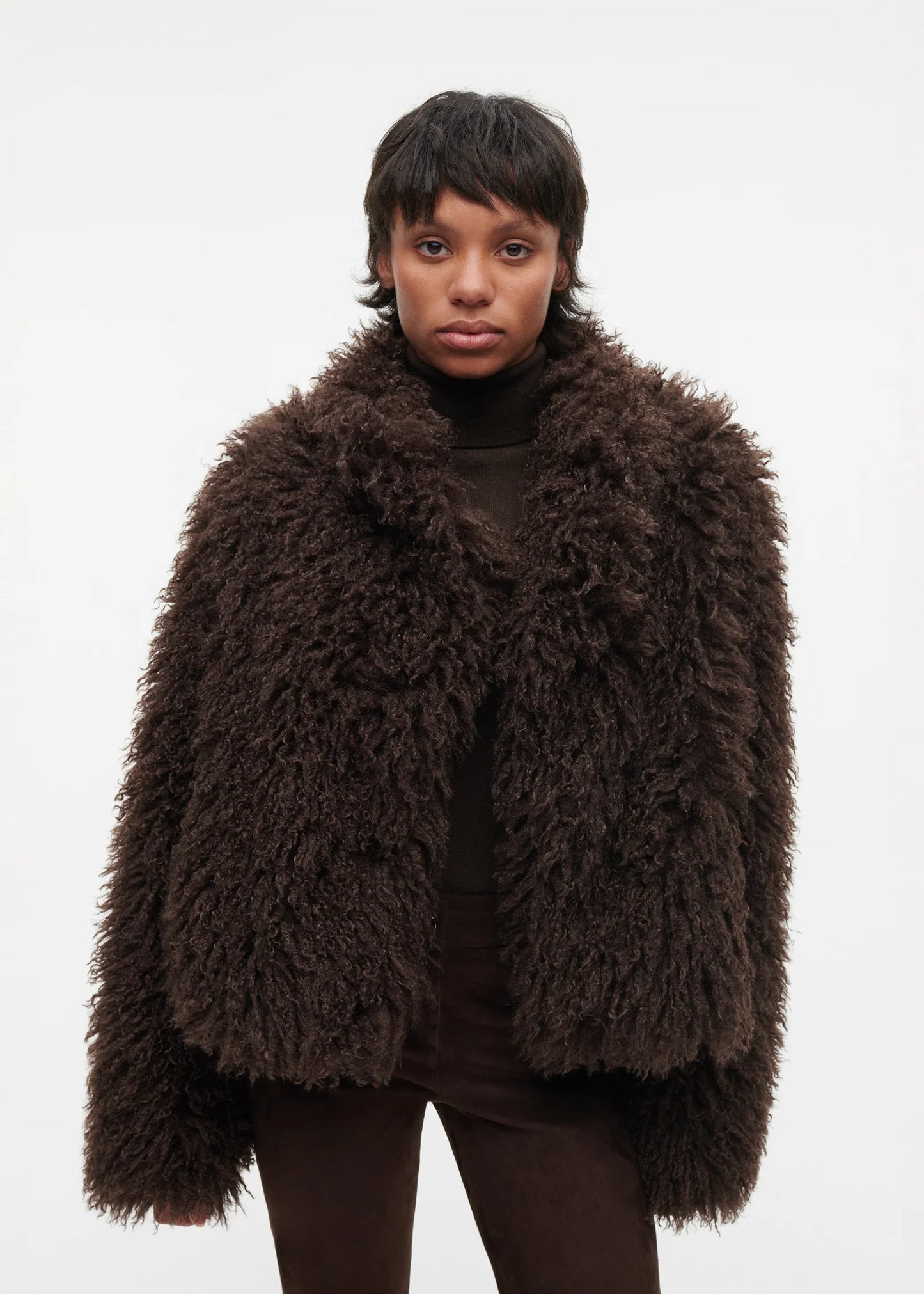 STUDIO AR MILLIE FAUX FUR JACKET MORRO