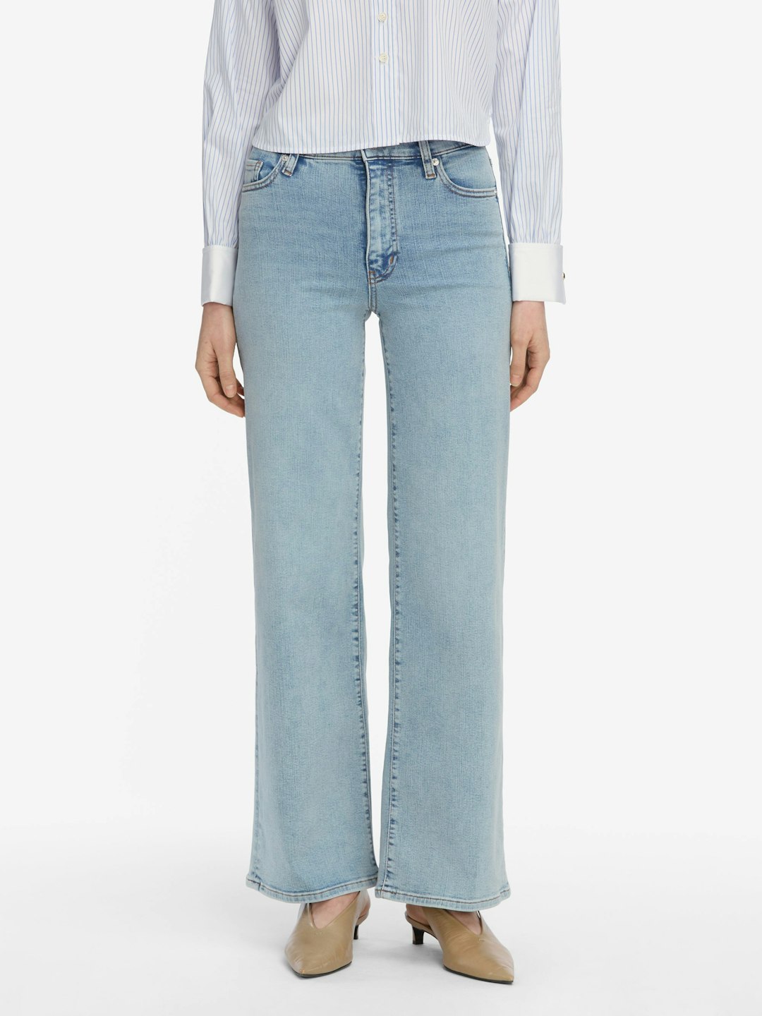 FRAME LE SLIM PALAZZO JEANS - LIGHT DENIM