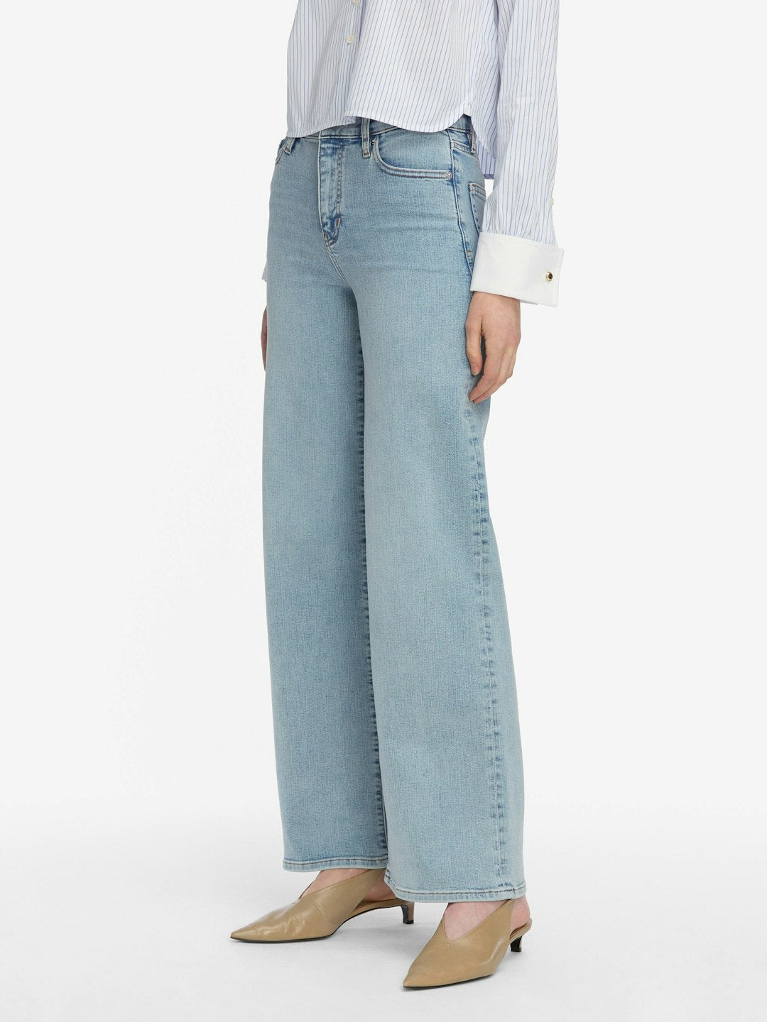 FRAME LE SLIM PALAZZO JEANS - LIGHT DENIM