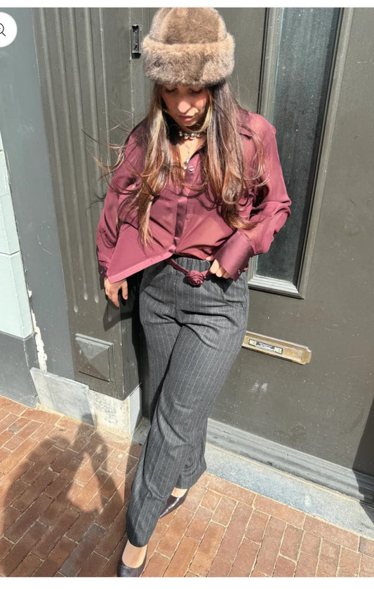 STUDIO AR ENOLA FAKE FUR MUTS - CHOCO