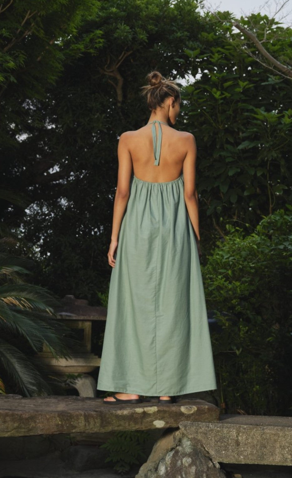SEA ME HAPPY ZAHARA DRESS LONG UNI - GROEN