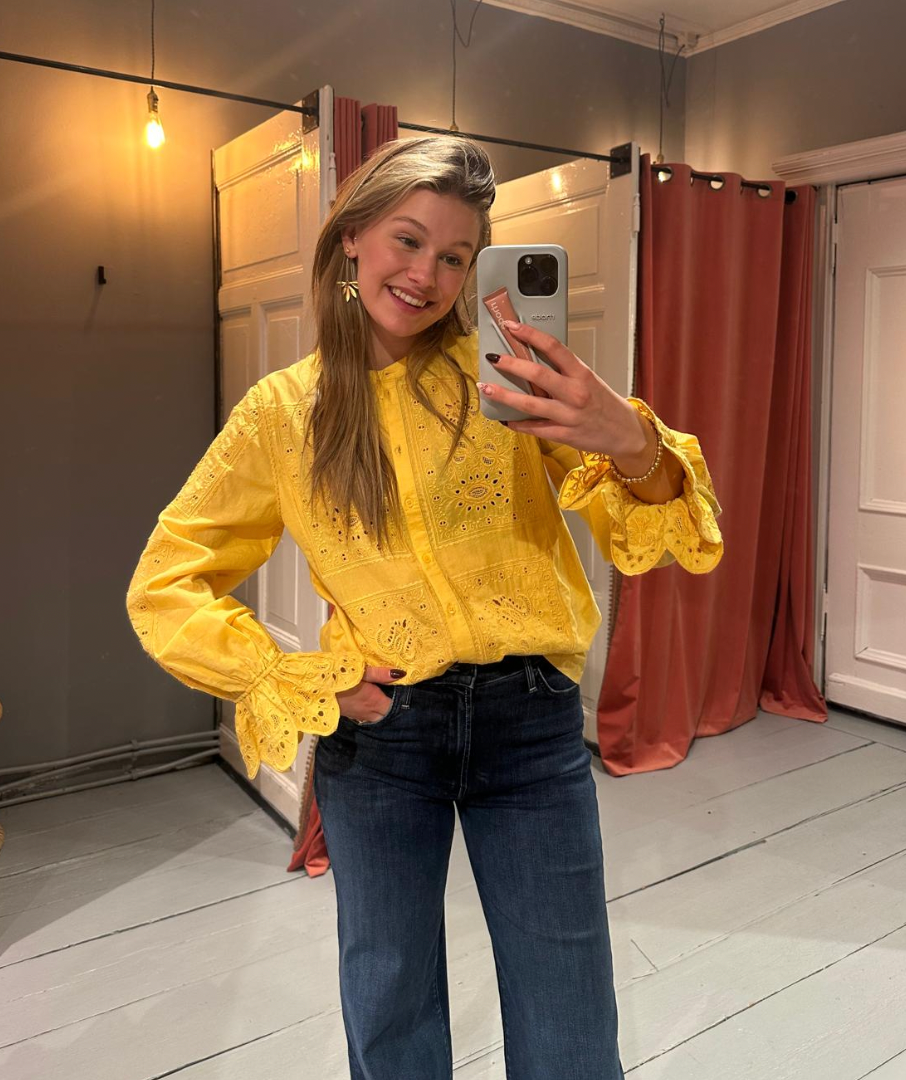 BA&SH SORAYA-JAUNE BLOUSE