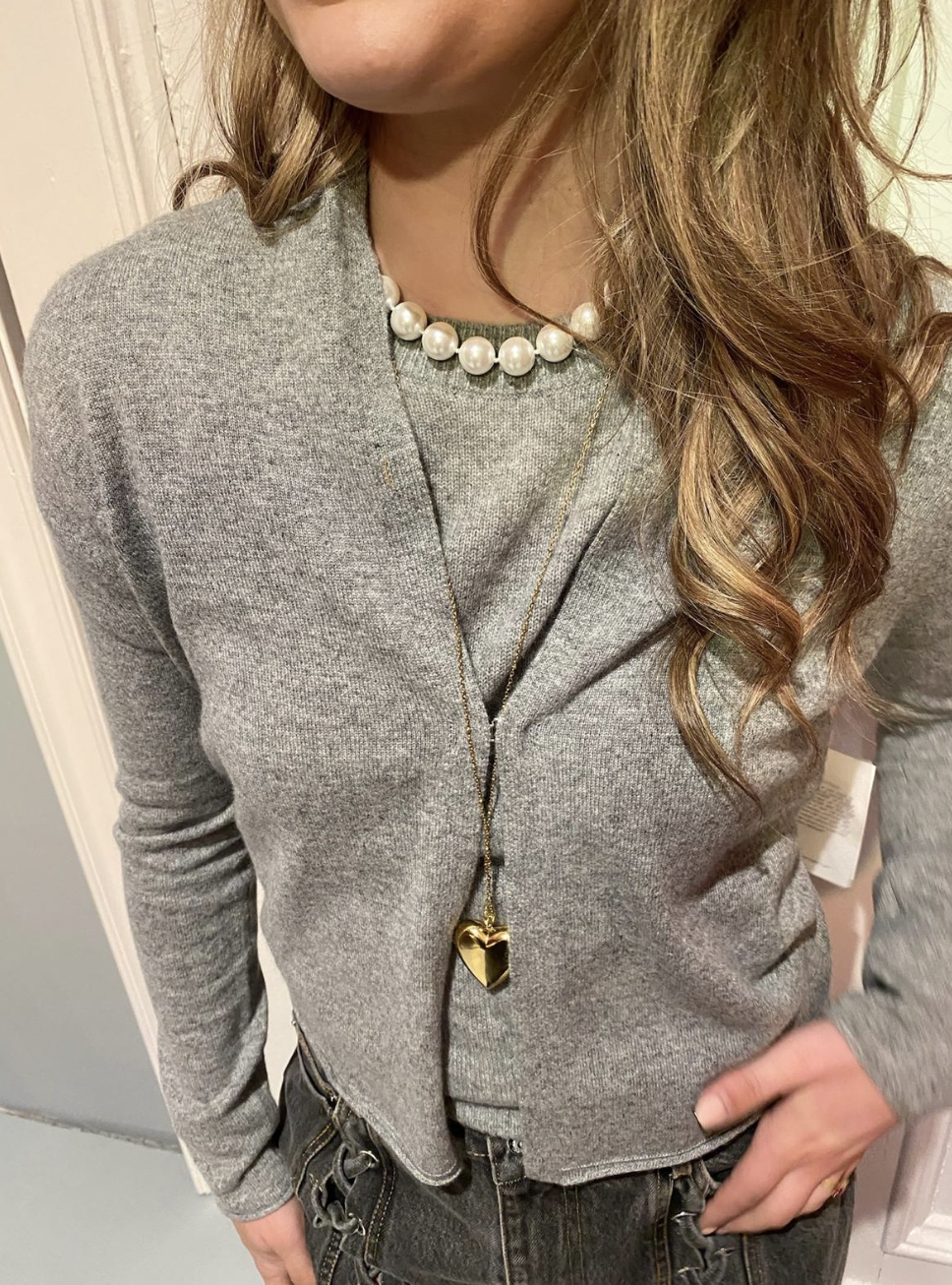 GUEST IN RESIDENCE STEALT CARDIGAN-HEATHER GREY