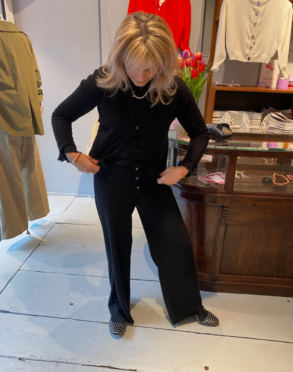 GUEST IN RESIDENCE STEALTH CARDIGAN BLACK