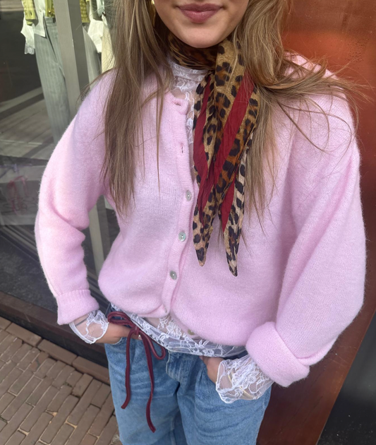 AMERICAN VINTAGE VITOW VEST - PINK MELANGE-DRAGEE CHINE