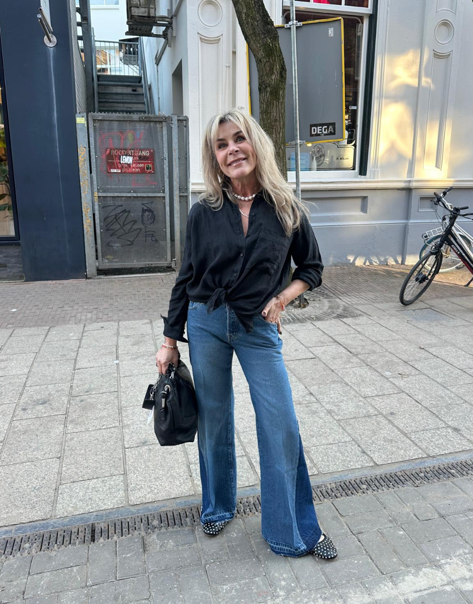 BA&SH FLARED JEANS VADOU BLAUW