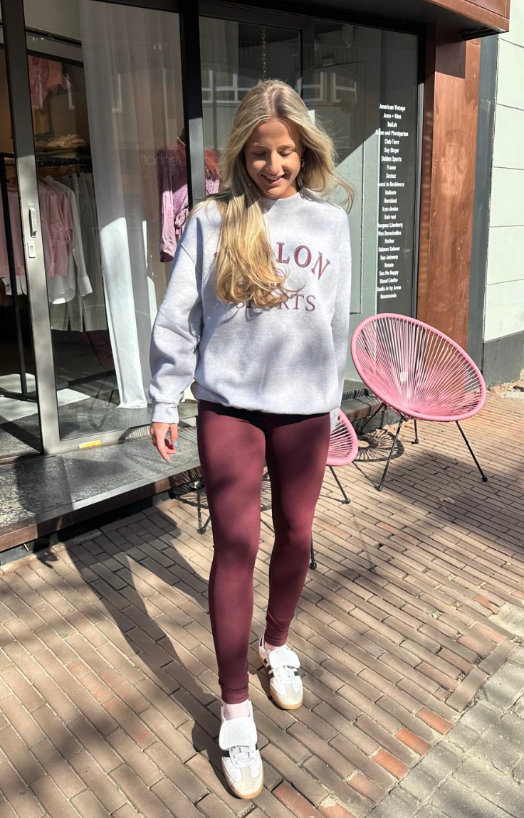 DEBLON SPORTS CLASSIC LEGGINGS HIGH WAISTBAND BORDEAUX