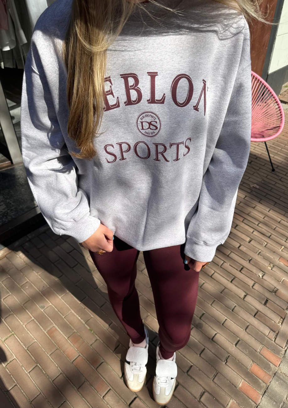 DEBLON SPORTS CLASSIC LEGGINGS HIGH WAISTBAND BORDEAUX
