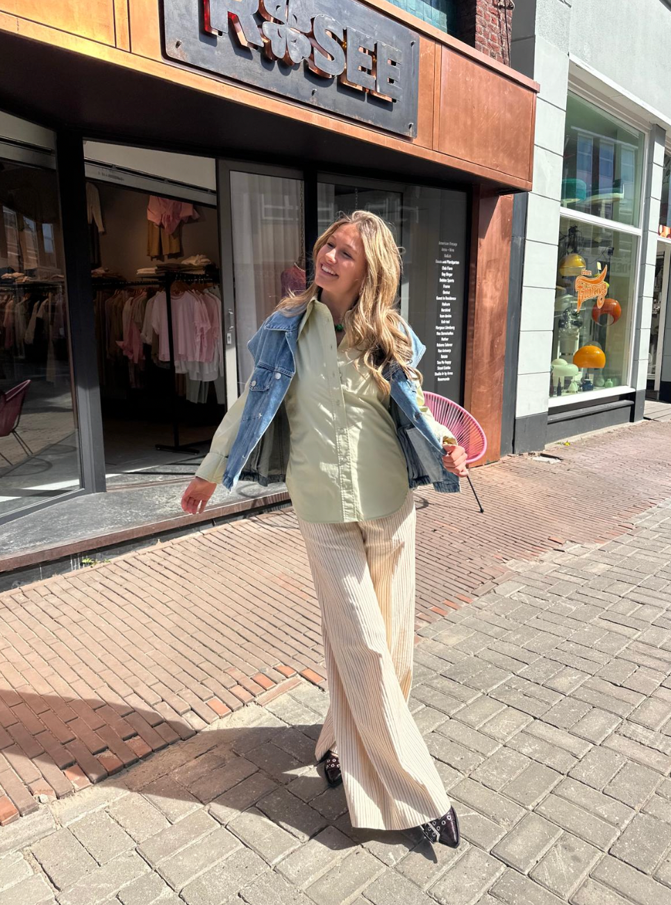 HERSKIND DARA SHIRT ASPARAGUS