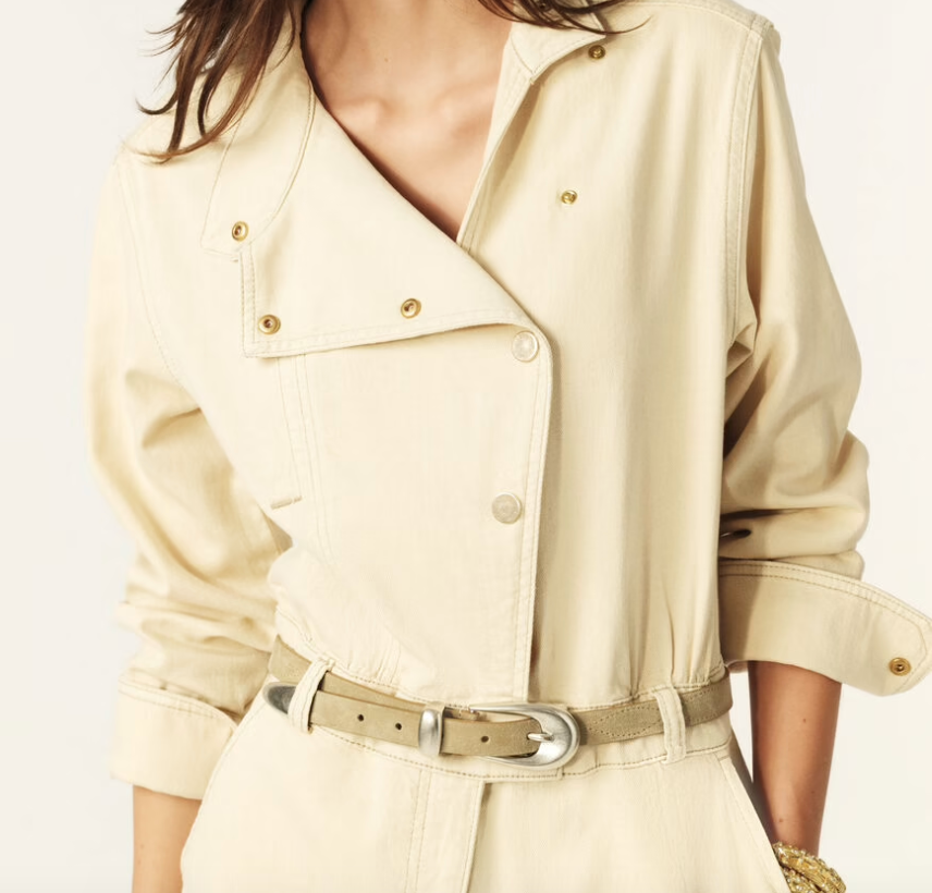 BA&SH JUMPSUIT FITA ECRU