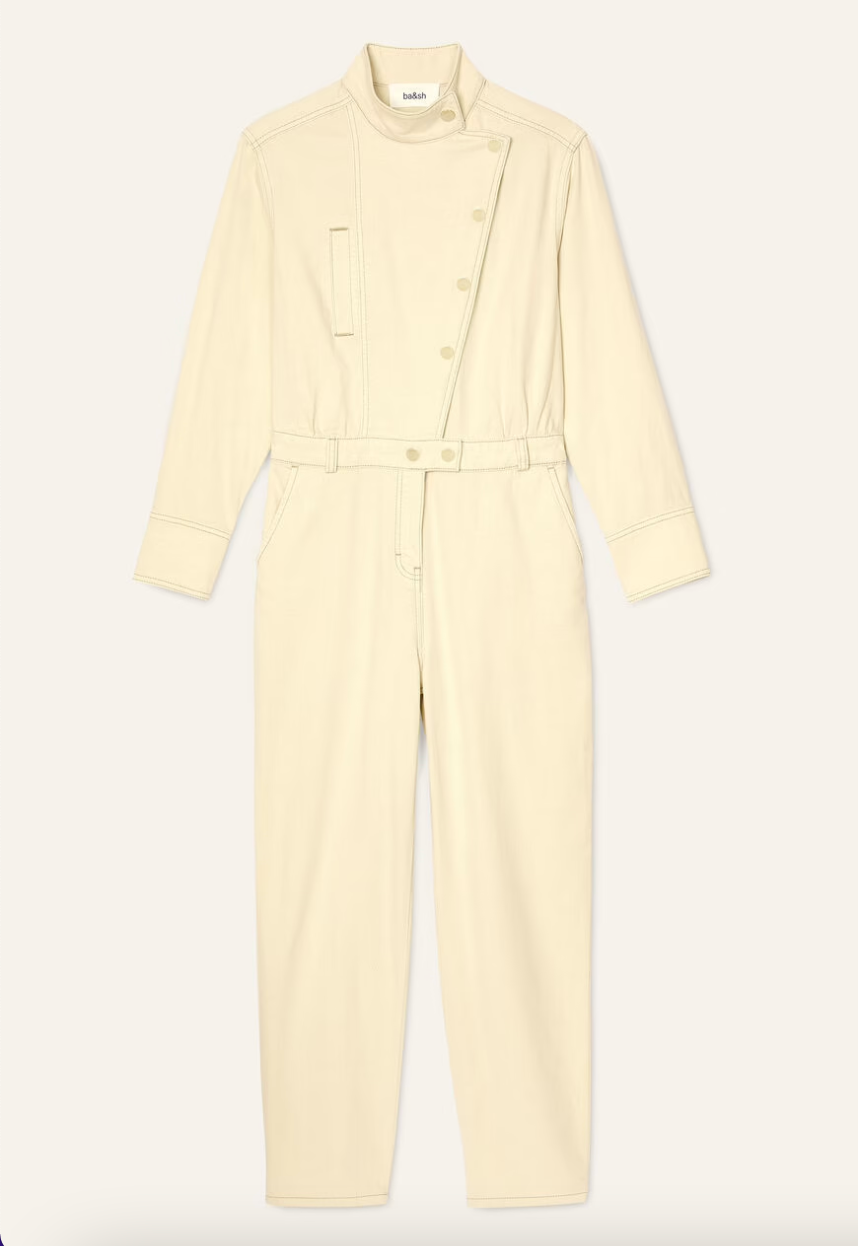BA&SH JUMPSUIT FITA ECRU